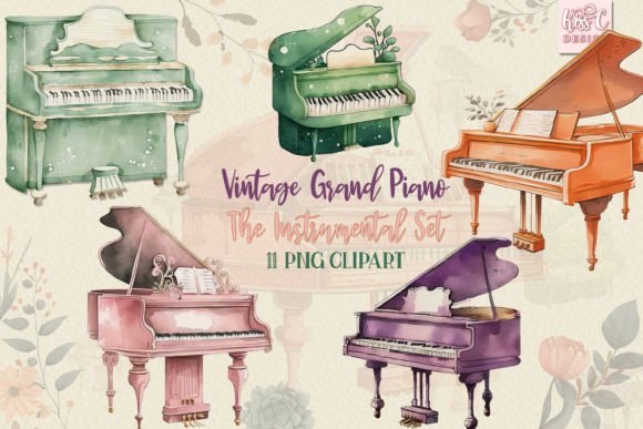 Download Piano Instrumental Set Sublimation PNG - Instrumental Collection